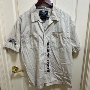 Harley-Davidson Riding Button Shirt Large